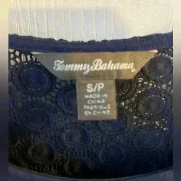 Tommy Bahama Women's Navy Blue Lace Dress Swim Coverup Size Small - Picture 5 of 13